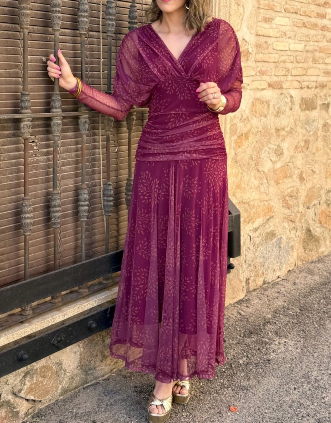 Printed tulle dress | Cloe