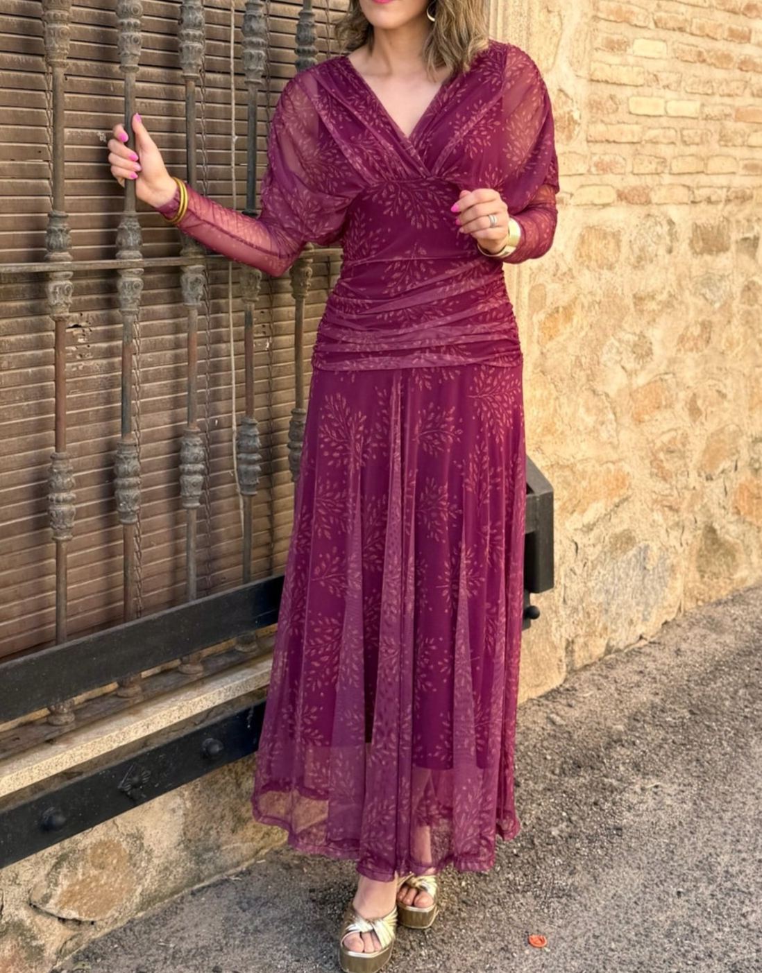 Printed tulle dress | Cloe