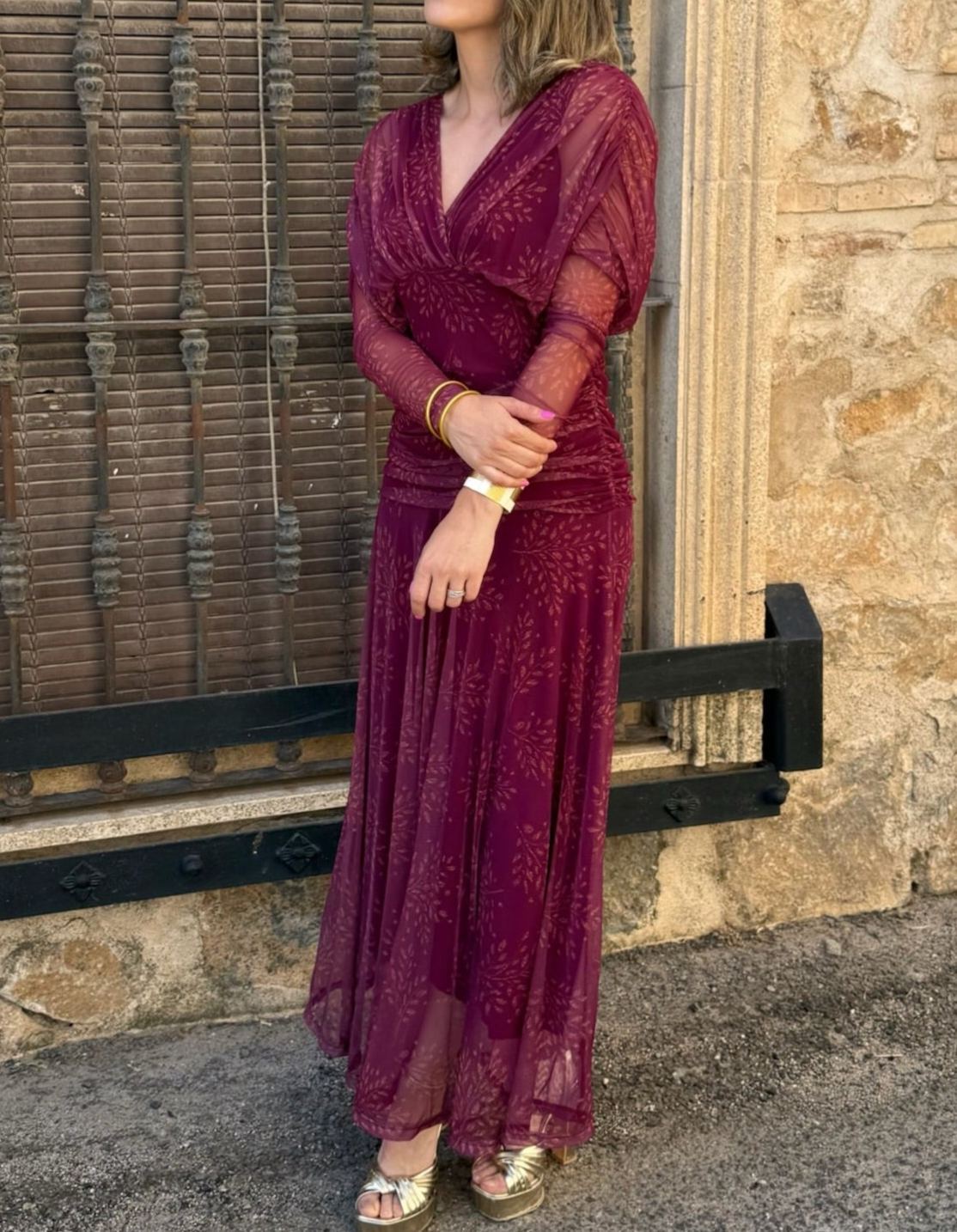 Printed tulle dress | Cloe