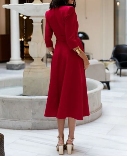 Larios Red Midi Dress