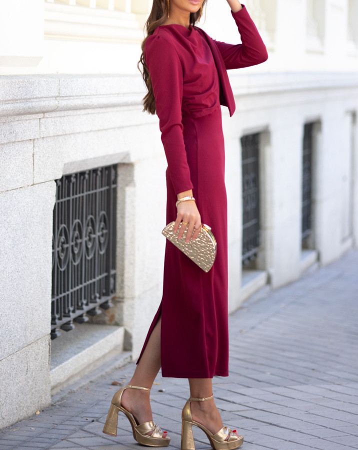 Jones Burgundy Dress