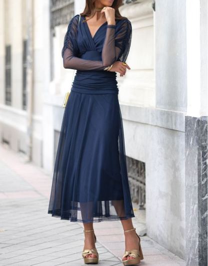 Grazia Navy Dress