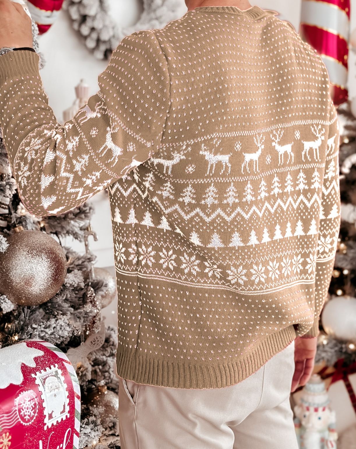 Christmas Reindeer Jacquard Sweater