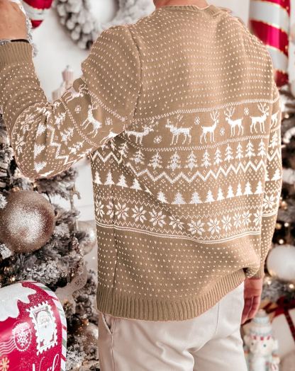 Christmas Reindeer Jacquard Sweater