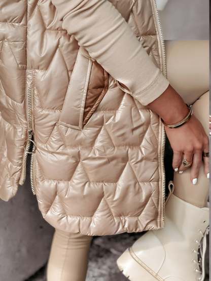 Luxury hooded duck down vest