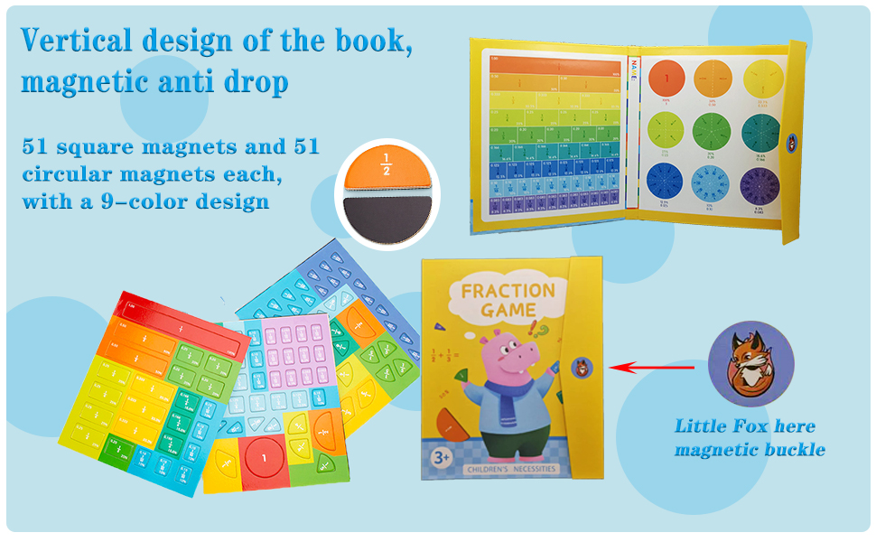 magnetic fraction demonstration book fraction manipulatives magnetic fraction book