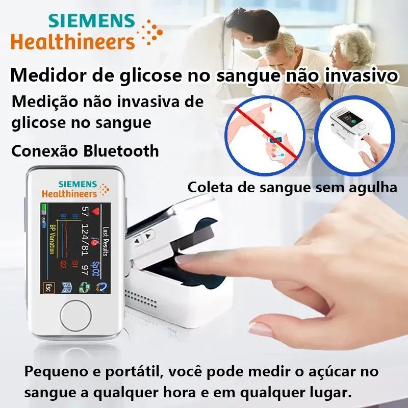 Medidor de glicemia multifuncional não invasivo Siemens.