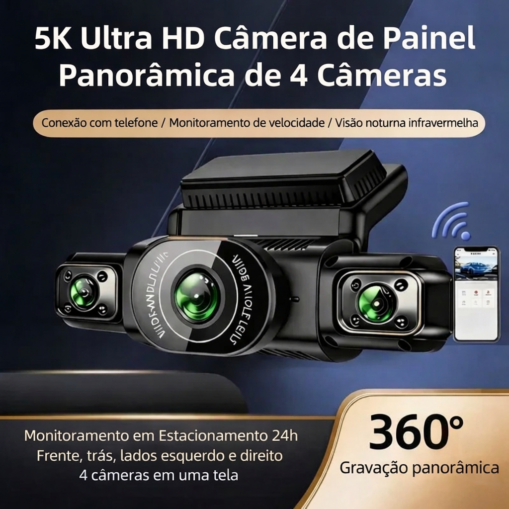 Sistema de câmaras para veículos Garmin 2020 com visão 360° e quatro câmaras – Máxima proteção e condução inteligente, acompanhando-o em todas as estradas.