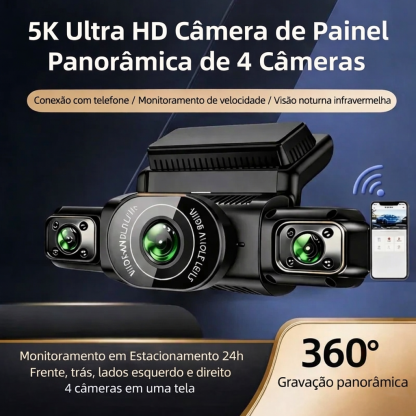 Sistema de câmaras para veículos Garmin 2020 com visão 360° e quatro câmaras – Máxima proteção e condução inteligente, acompanhando-o em todas as estradas.