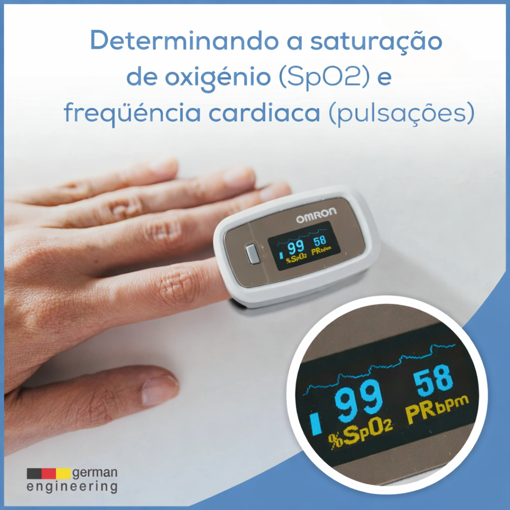 Medidor de glicemia digital de dedo Omron PO30, sem agulha, inclui 2 pilhas de 1,5 V, 1 por caixa.
