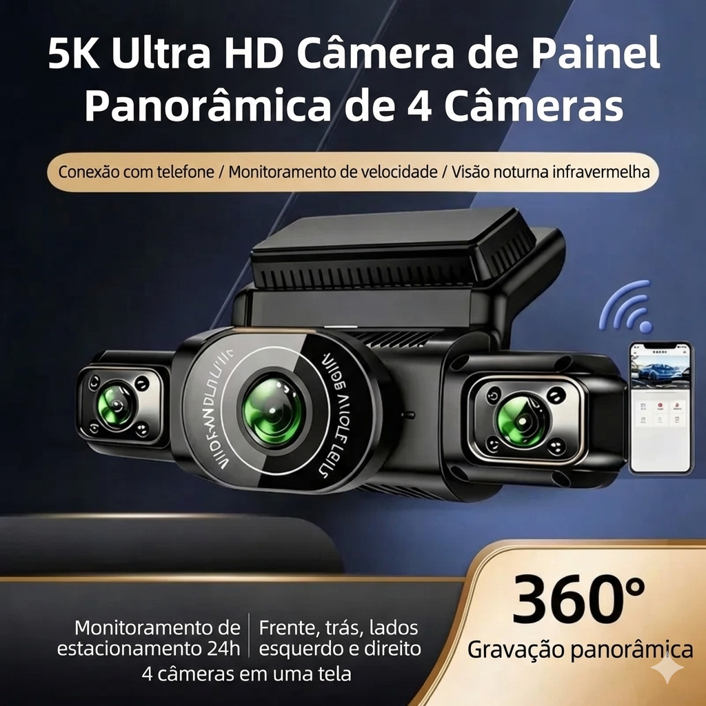 Sistema de câmaras para veículos Garmin 2020 com visão 360° e quatro câmaras – Máxima proteção e condução inteligente, acompanhando-o em todas as estradas.