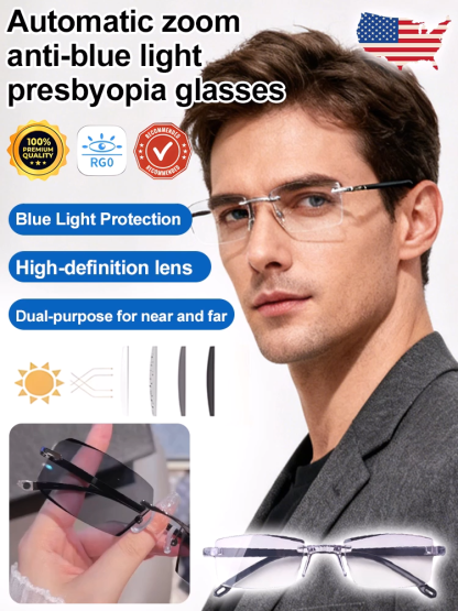 Color-changing anti-blue light reading glasses