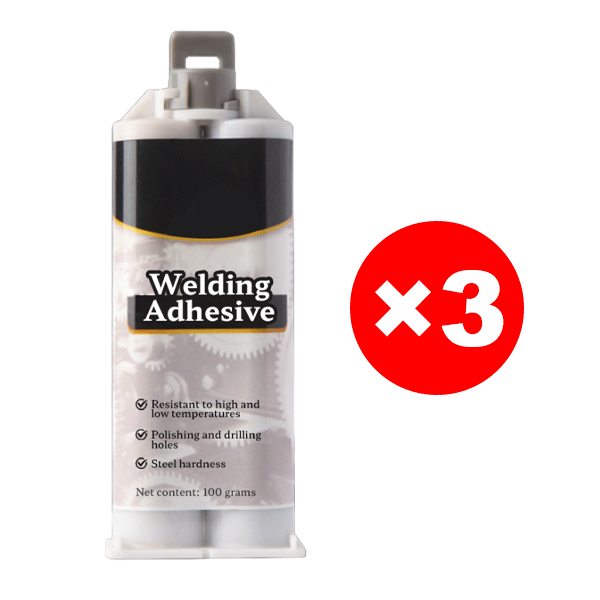 Crack welding metal casting adhesive