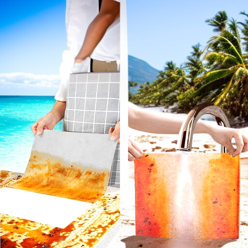 Reusable plant fiber dishcloths for dishes