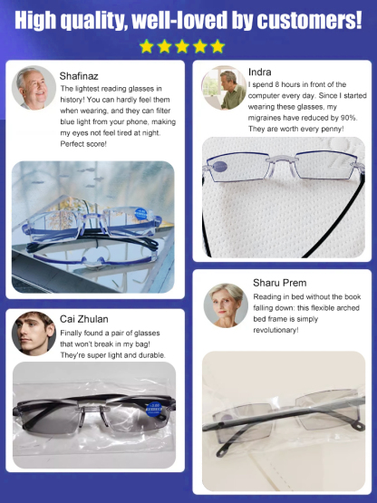 Color-changing anti-blue light reading glasses