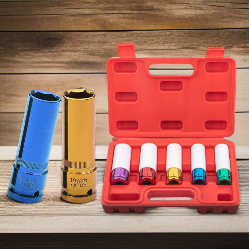 Motorcycle with stylish colorful tire sleeve installed