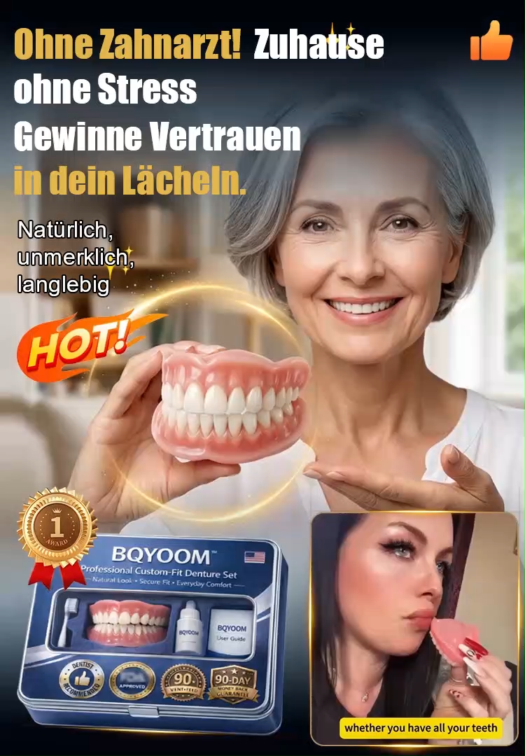 Zweifarbige wählbare Zahnprothesenbox – Sofort ein perfektes Lächeln