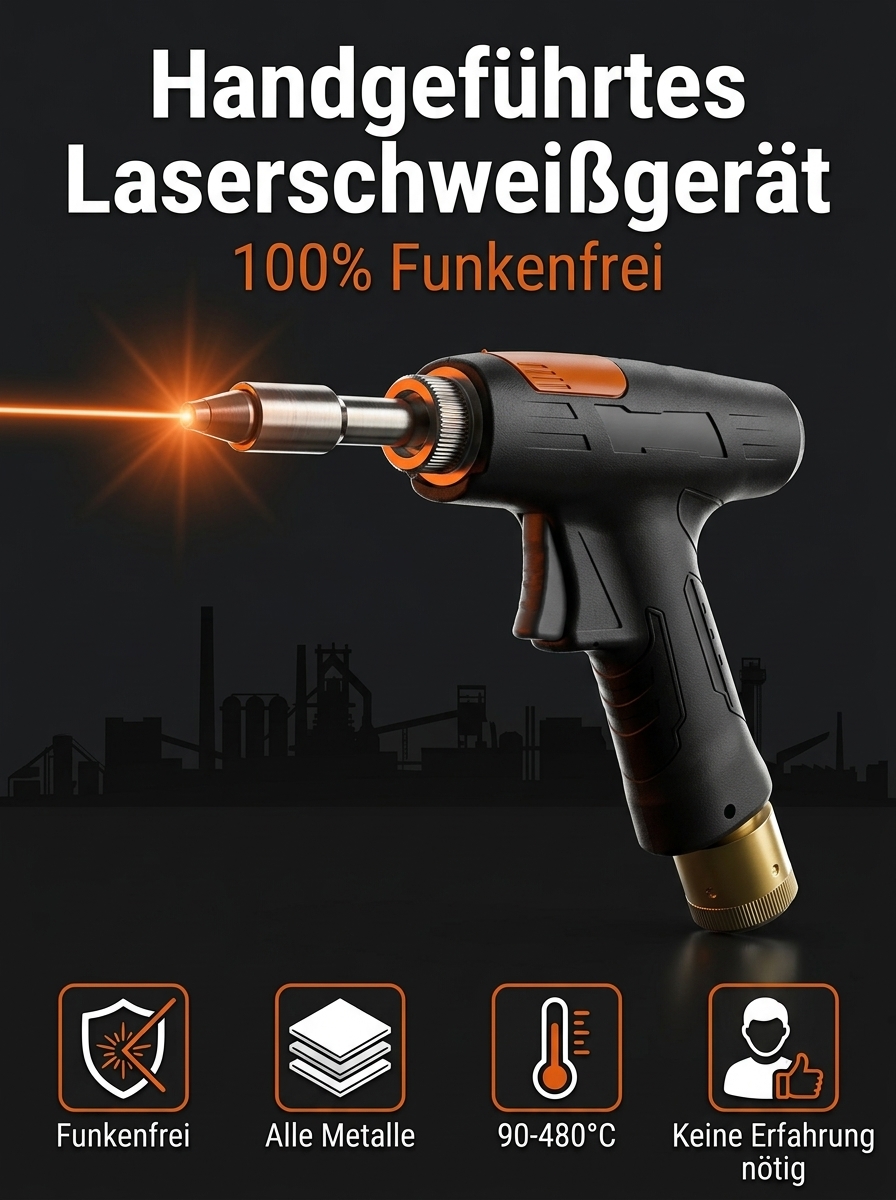  【90 ℃-480 ℃ einstellbar】 Handheld-Laserschweißmaschine