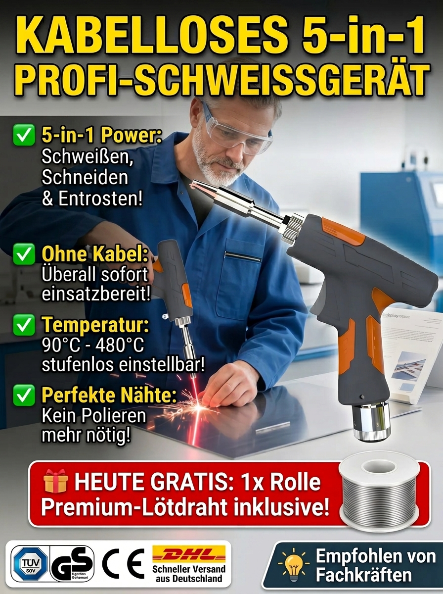  【90 ℃-480 ℃ einstellbar】 Handheld-Laserschweißmaschine