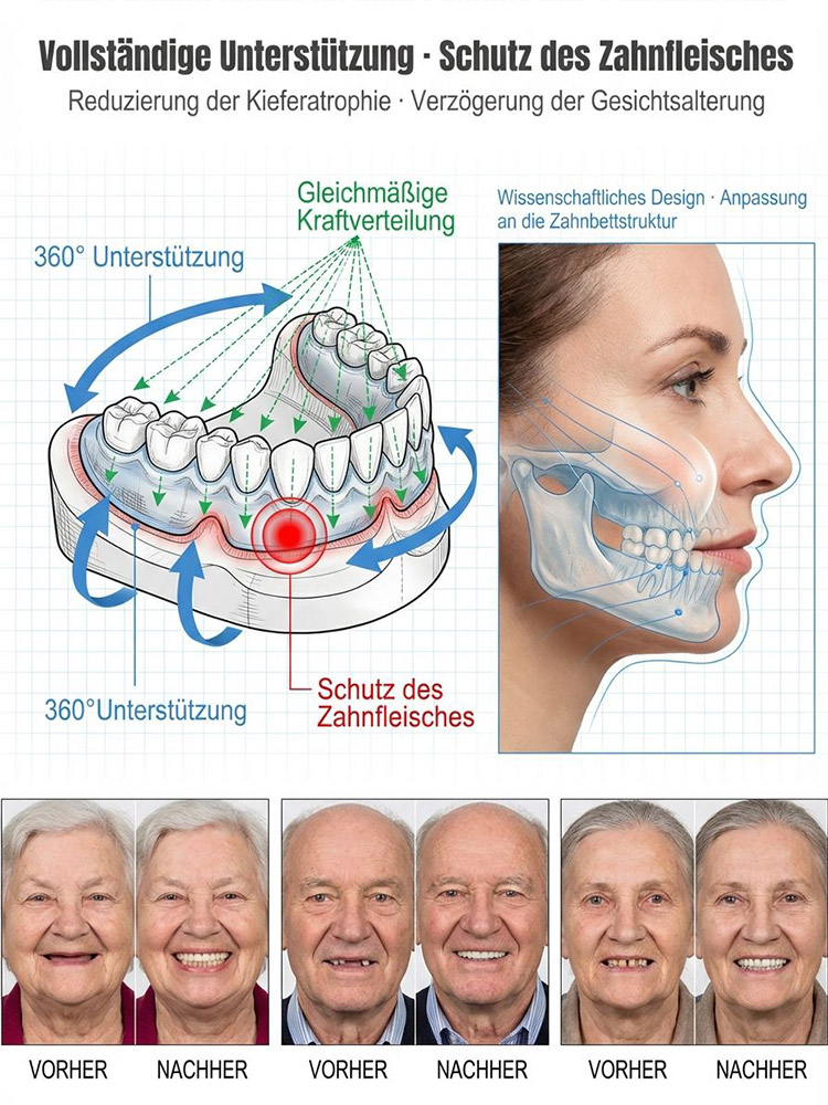 【Perfekte Anpassung an die Gesichtsform】Selbstanpassende Vollabdeckung mit Zahnspange