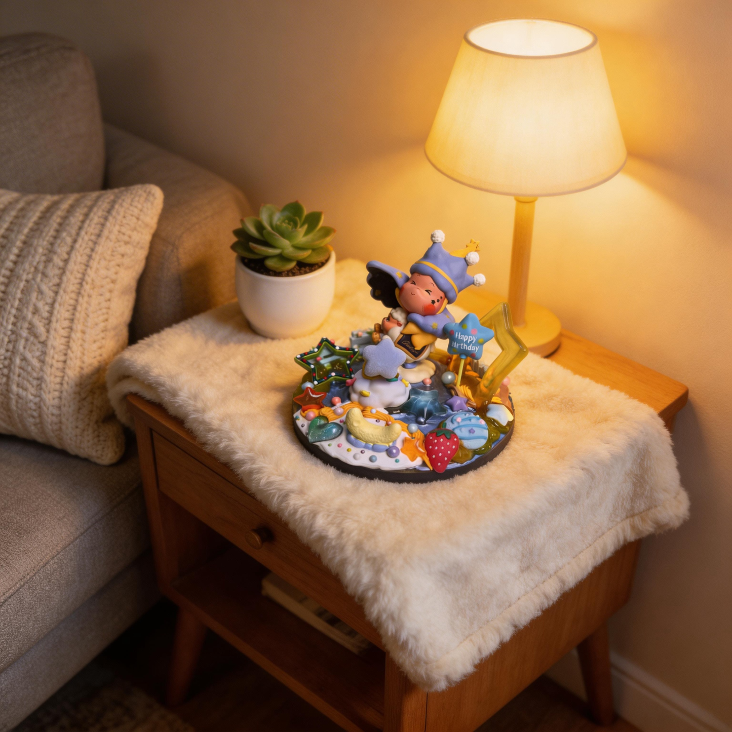 Genuine Pop Mart DIY Dreamy Birthday Scene | Adorable Desk Decor for Women & Girls