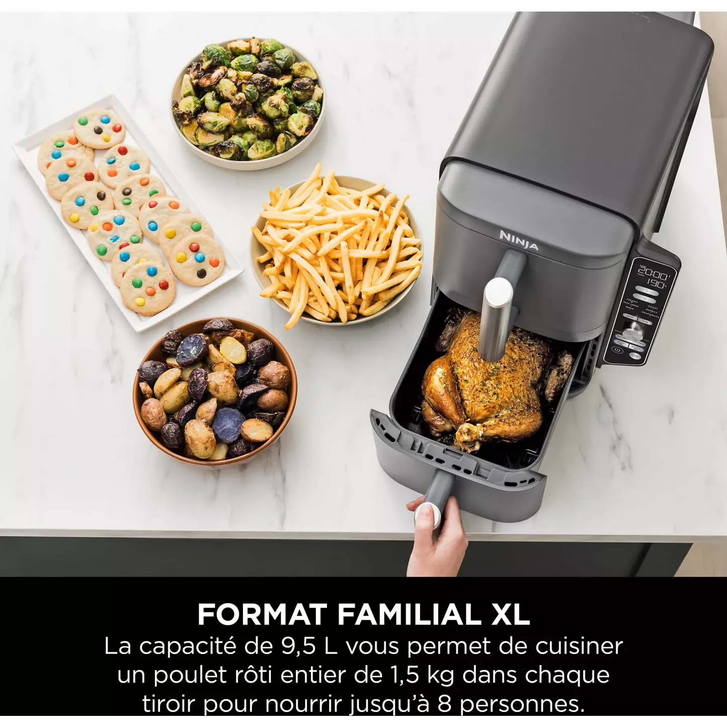 NINJA Friteuse sans huile NINJA Double Stack XL 9,5 L SL400EU