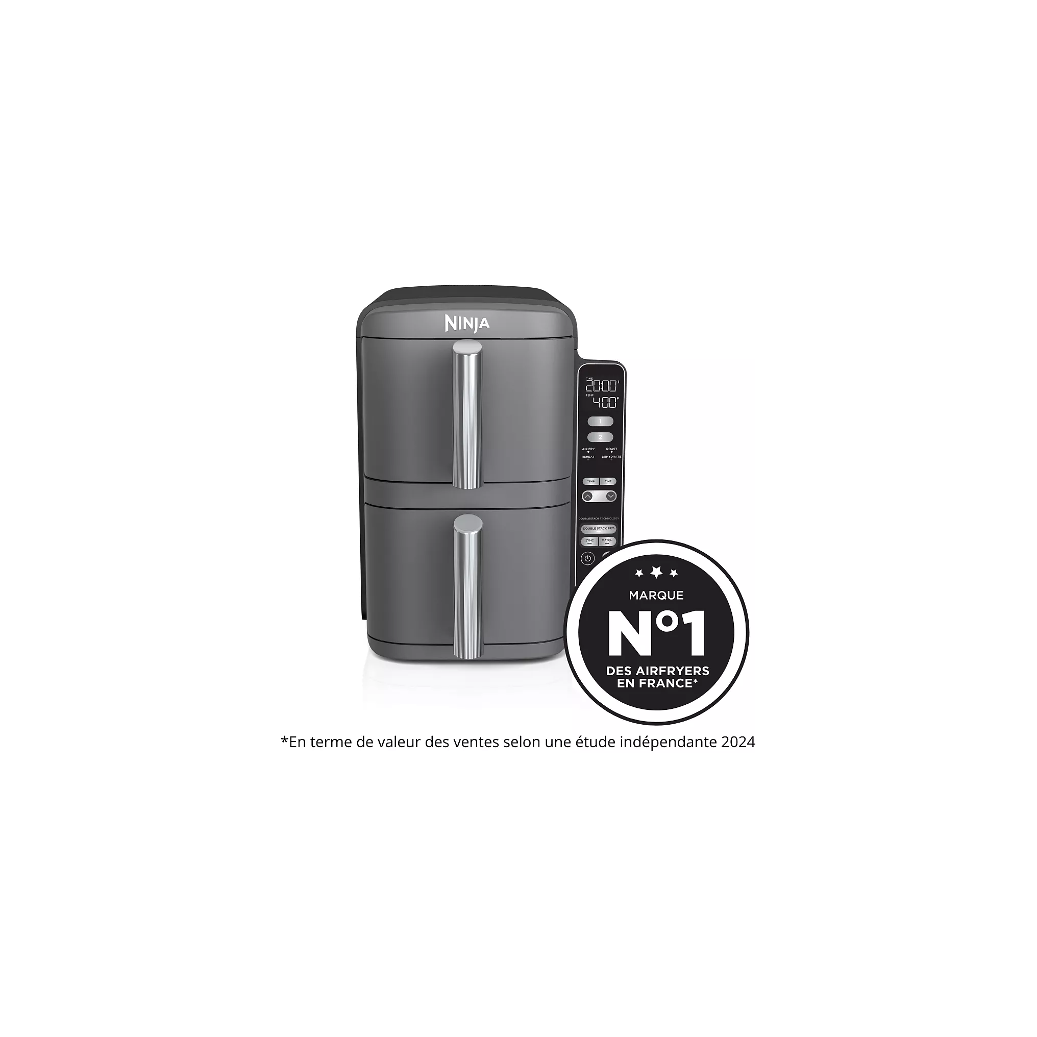 NINJA Friteuse sans huile NINJA Double Stack XL 9,5 L SL400EU