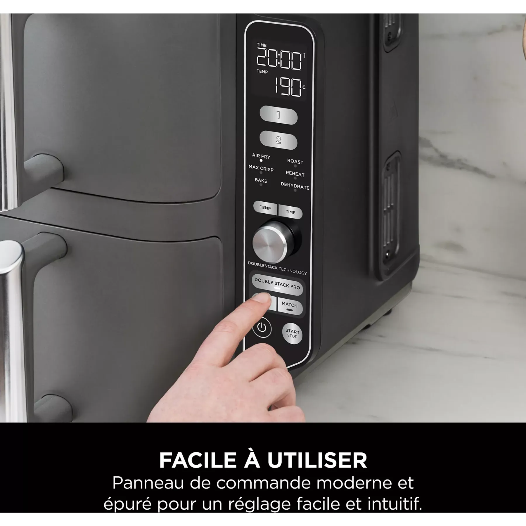 NINJA Friteuse sans huile NINJA Double Stack XL 9,5 L SL400EU