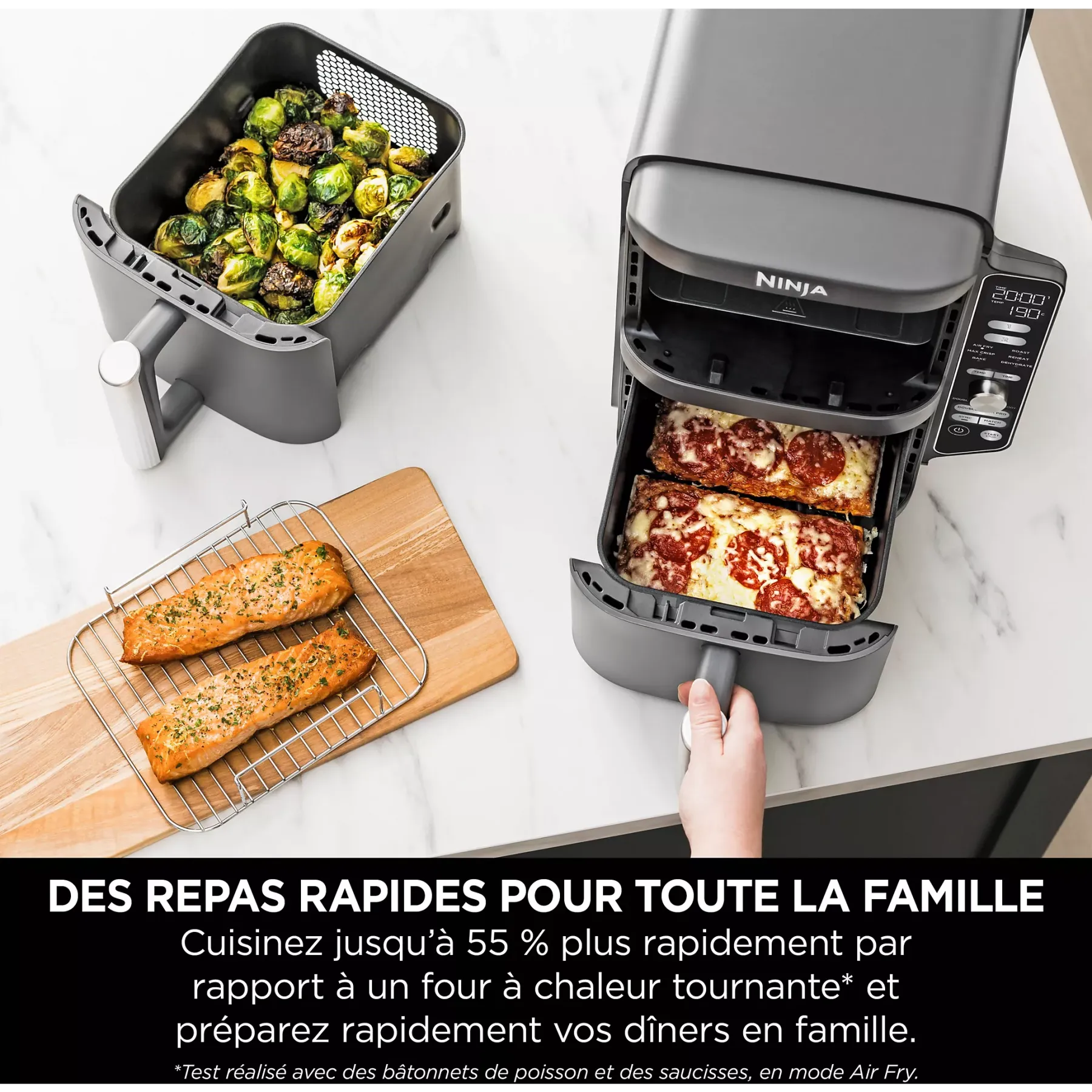 NINJA Friteuse sans huile NINJA Double Stack XL 9,5 L SL400EU