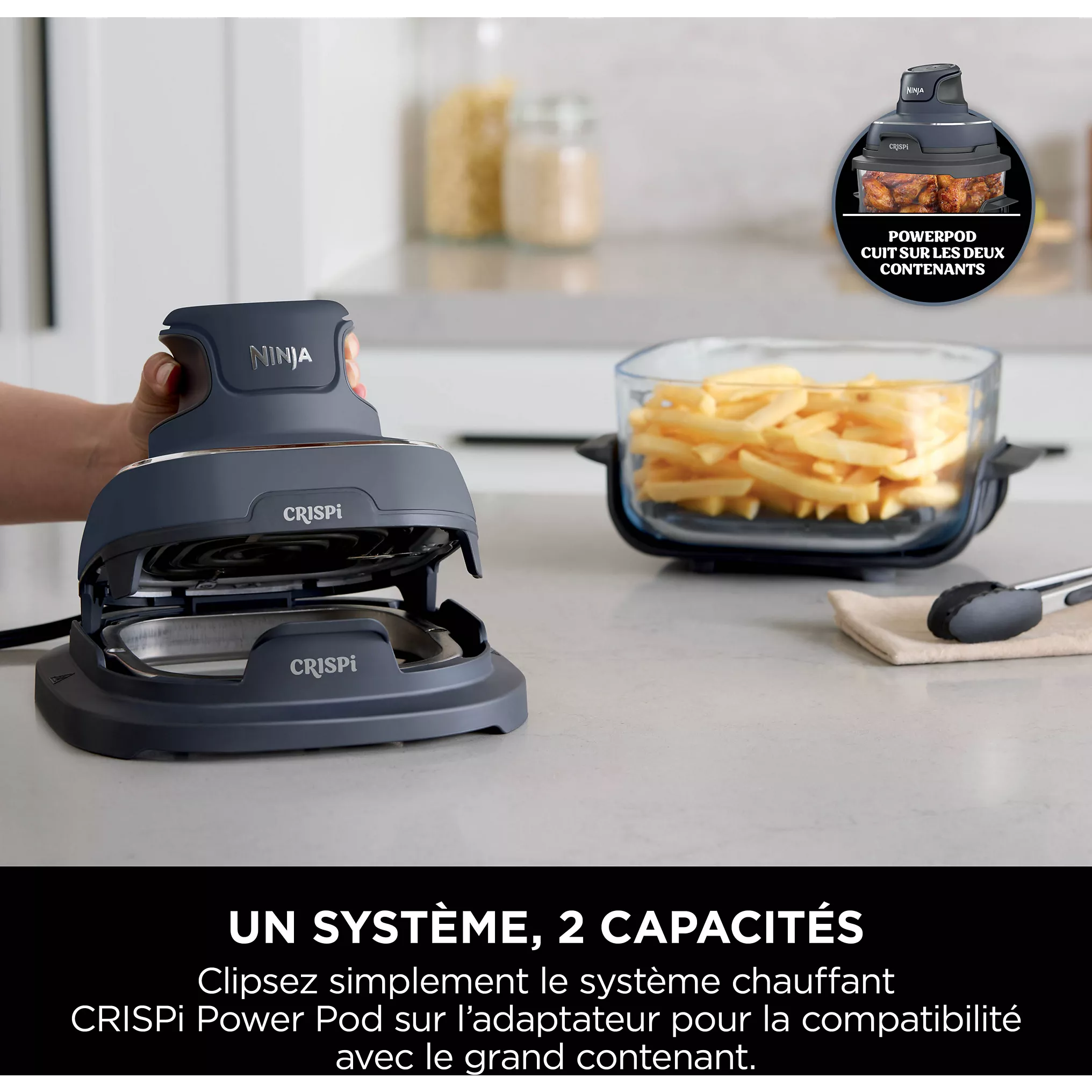 NINJA Friteuse sans huile NINJA CRISPi 4-in-1 FN101EUGY : La Révolution Culinaire Compacte