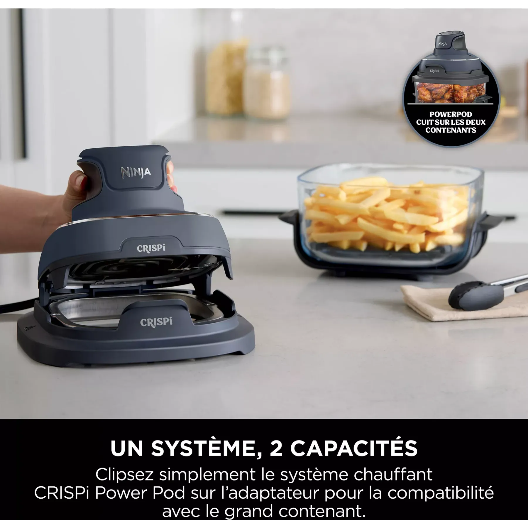 NINJA Friteuse sans huile NINJA CRISPi 4-in-1 FN101EUGY : La Révolution Culinaire Compacte