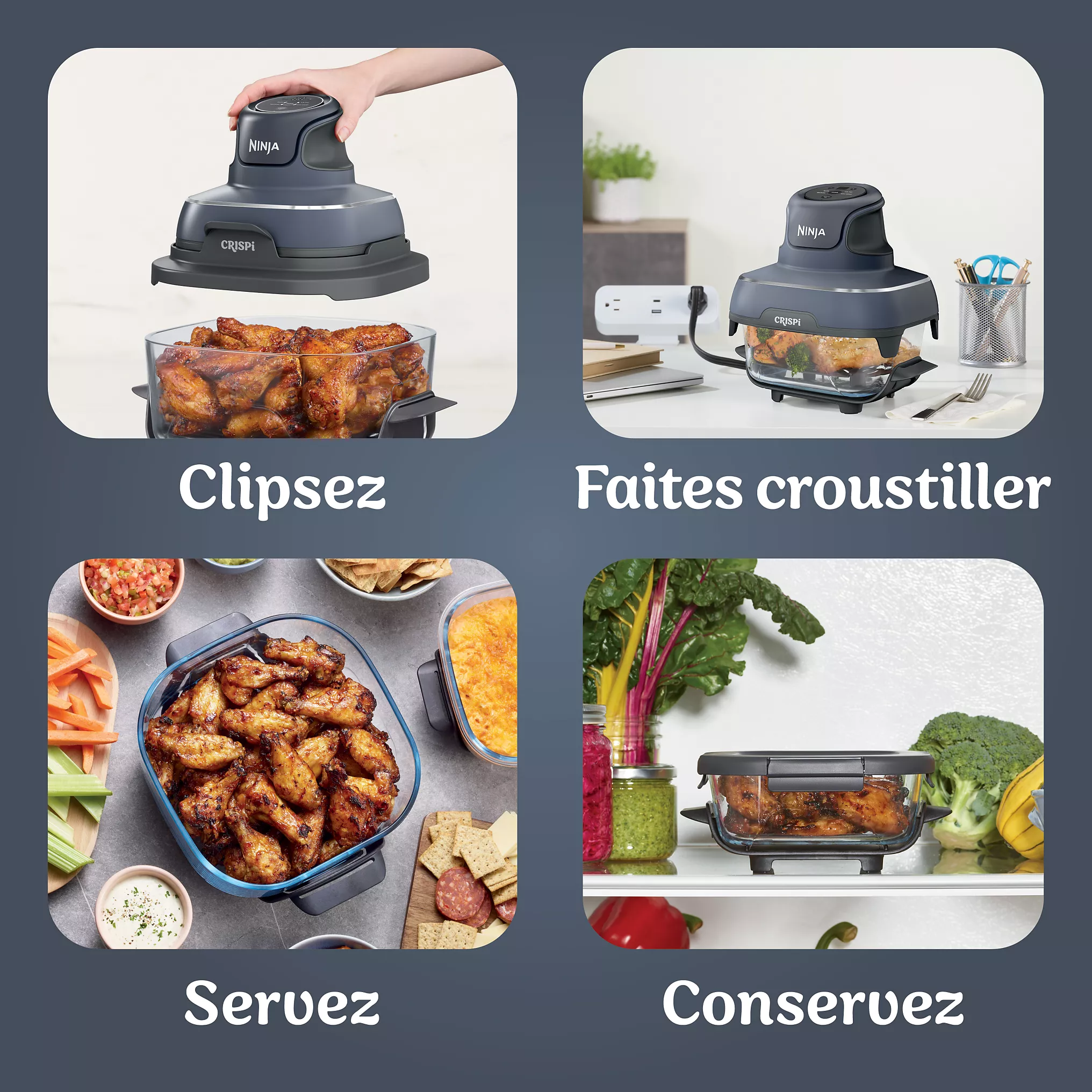 NINJA Friteuse sans huile NINJA CRISPi 4-in-1 FN101EUGY : La Révolution Culinaire Compacte