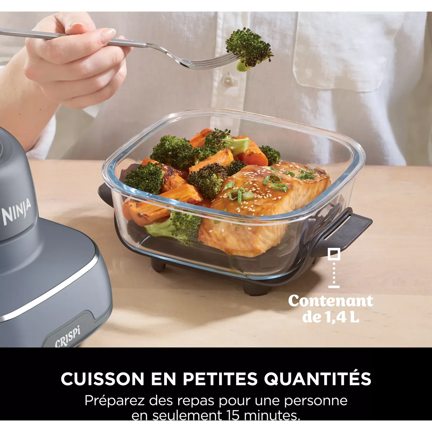 NINJA Friteuse sans huile NINJA CRISPi 4-in-1 FN101EUGY : La Révolution Culinaire Compacte