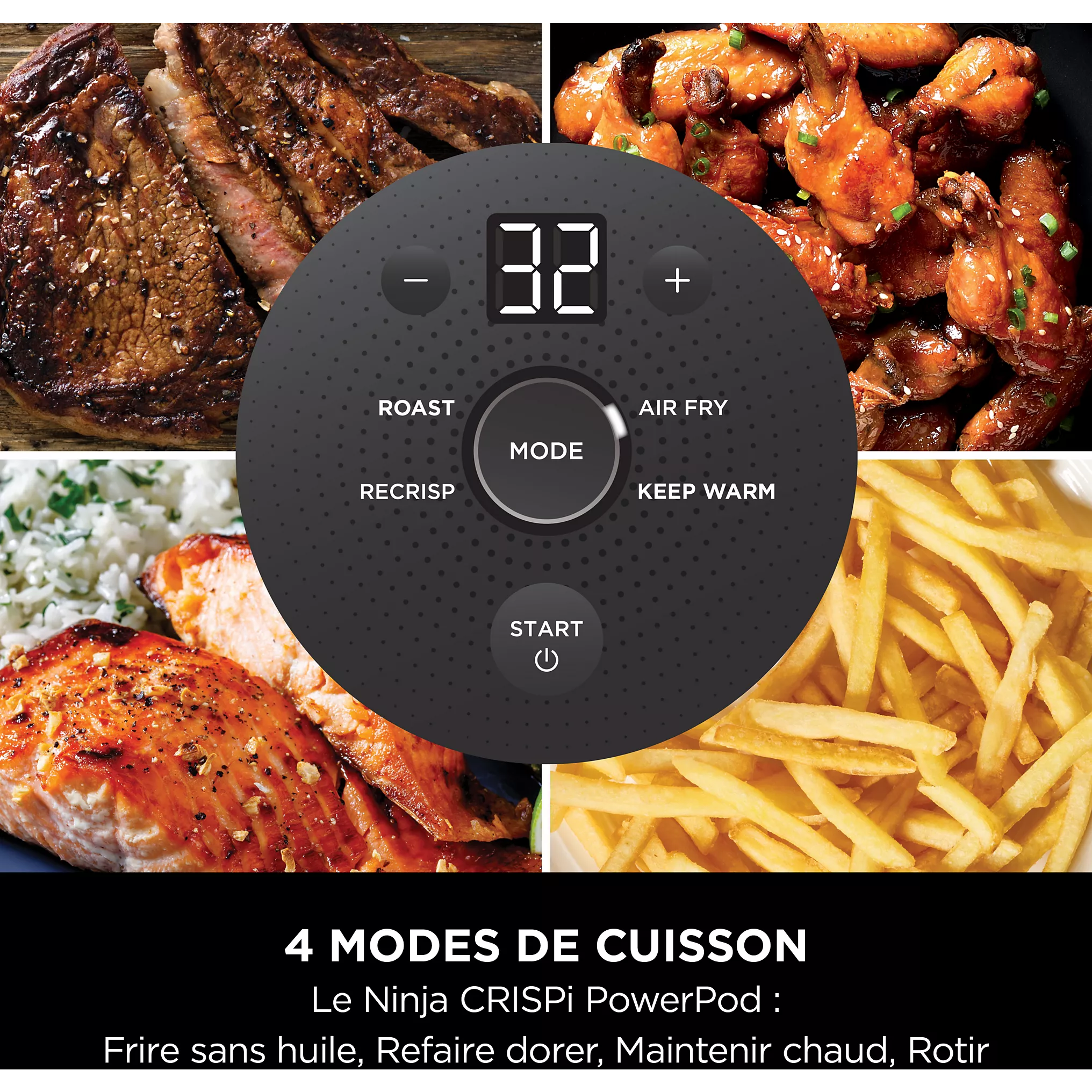 NINJA Friteuse sans huile NINJA CRISPi 4-in-1 FN101EUGY : La Révolution Culinaire Compacte