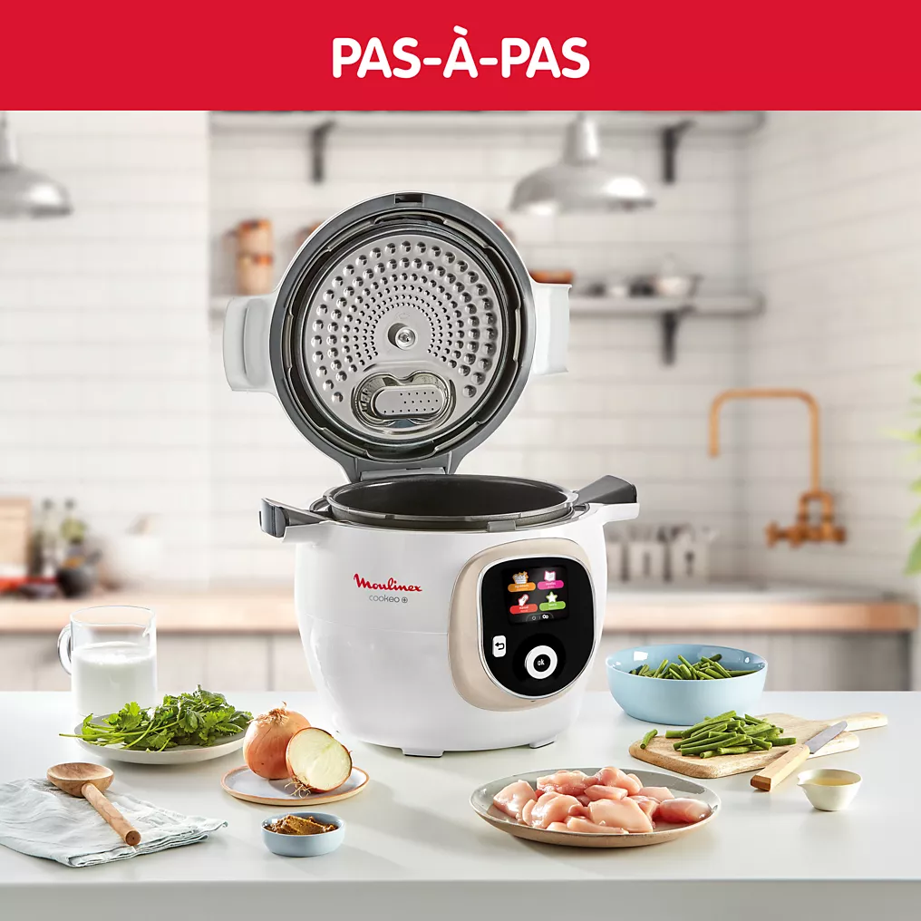 Cookeo MOULINEX CE85BA10 blanc 6 L, 6 modes de cuisson
