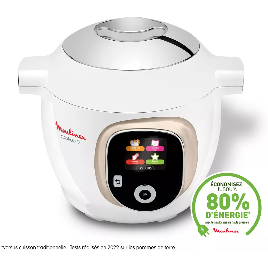 Cookeo MOULINEX CE85BA10 blanc 6 L, 6 modes de cuisson