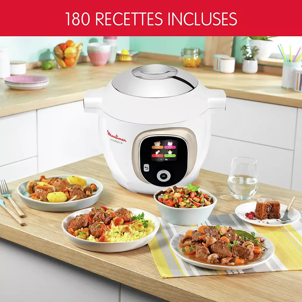 Cookeo MOULINEX CE85BA10 blanc 6 L, 6 modes de cuisson