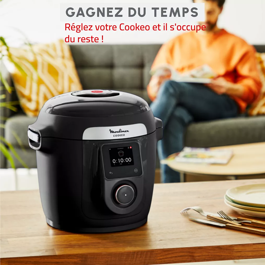 Cookeo MOULINEX CE952810 noir wifi 6 L, 9 modes de cuisson
