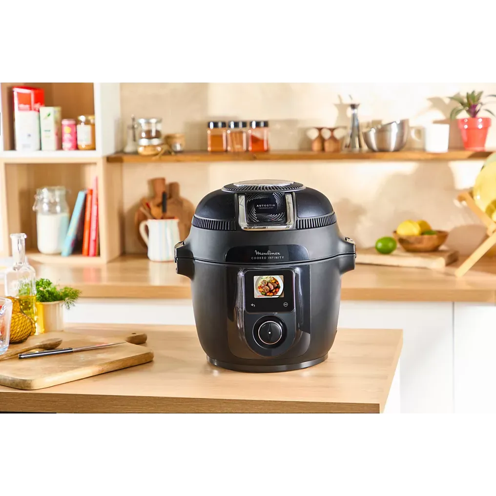 MOULINEX Cookeo MOULINEX Multicuiseur Airfryer Cookeo Infinity avec pale Noir CE9828F0 20 modes de cuisson, 6,5 L