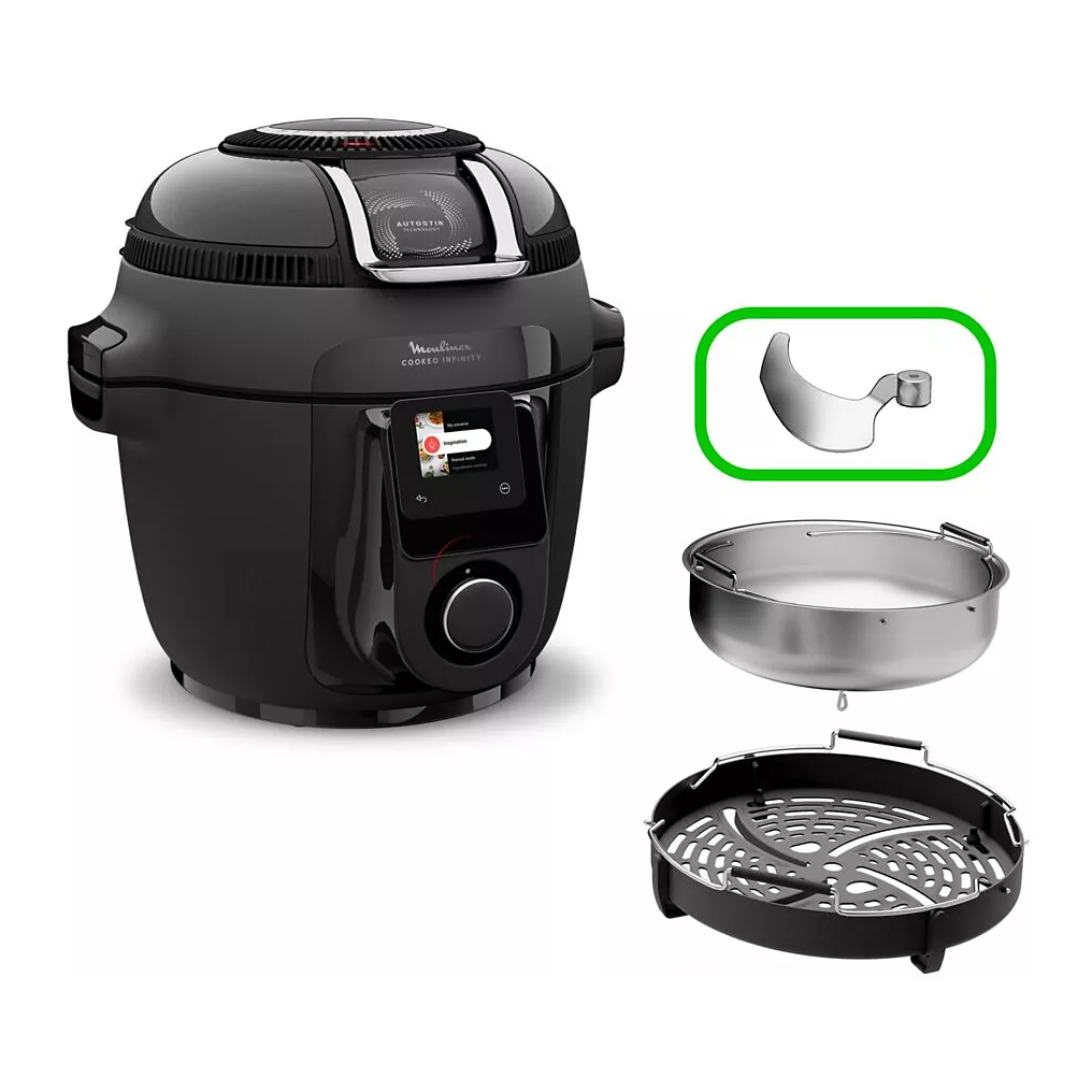 MOULINEX Cookeo MOULINEX Multicuiseur Airfryer Cookeo Infinity avec pale Noir CE9828F0 20 modes de cuisson, 6,5 L