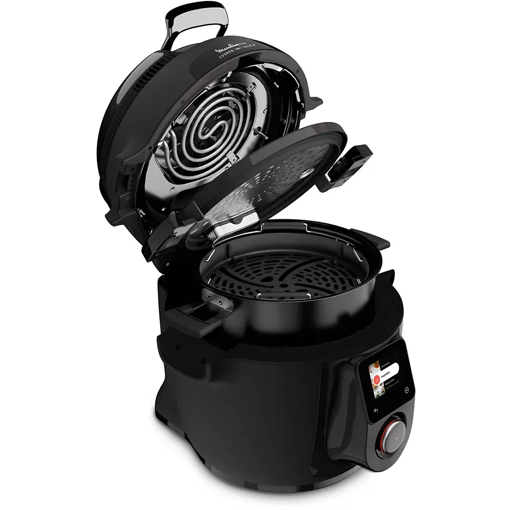 MOULINEX Cookeo MOULINEX Multicuiseur Airfryer Cookeo Infinity avec pale Noir CE9828F0 20 modes de cuisson, 6,5 L