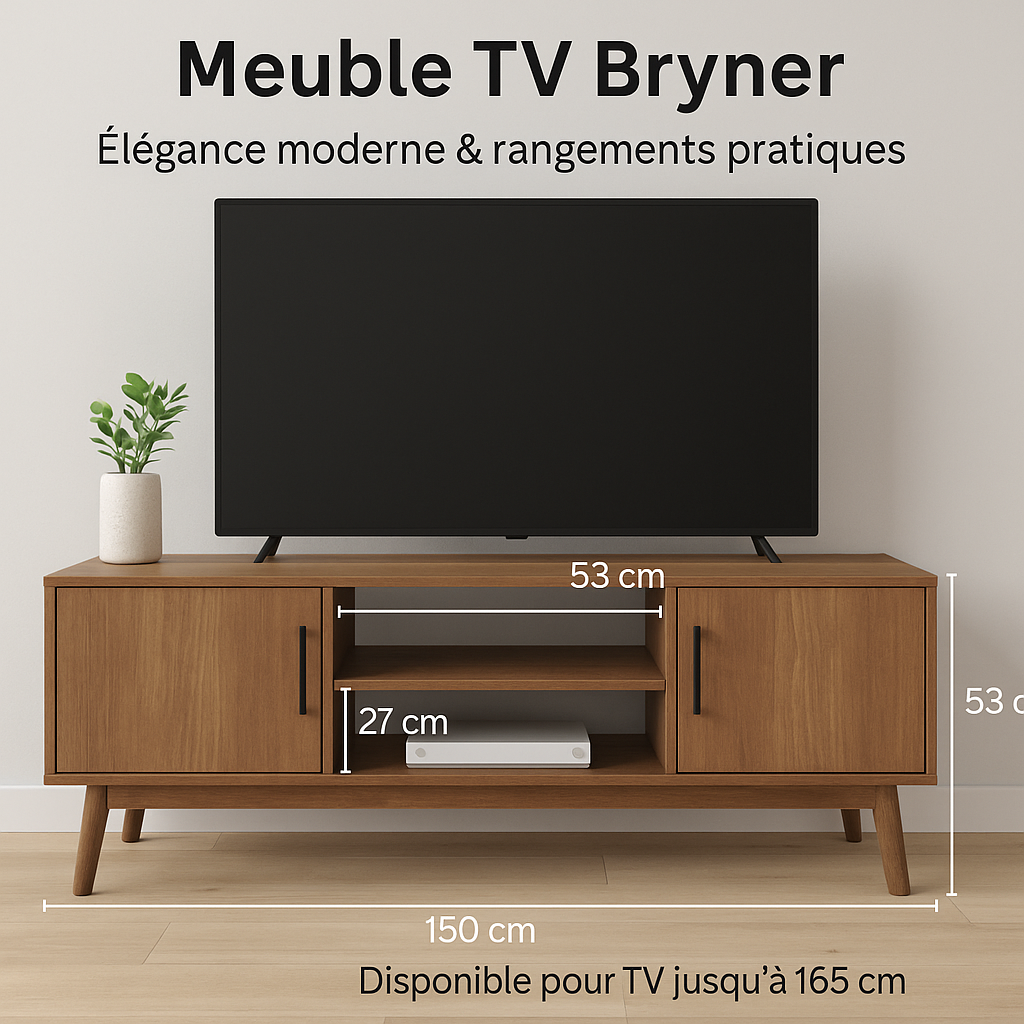 Meuble TV Bryner – Design Moderne et Fonctionnel