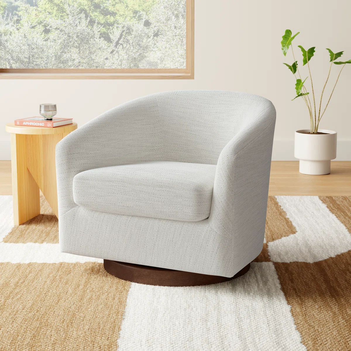 Fauteuil pivotant Bennett – Design moderne et confort enveloppant