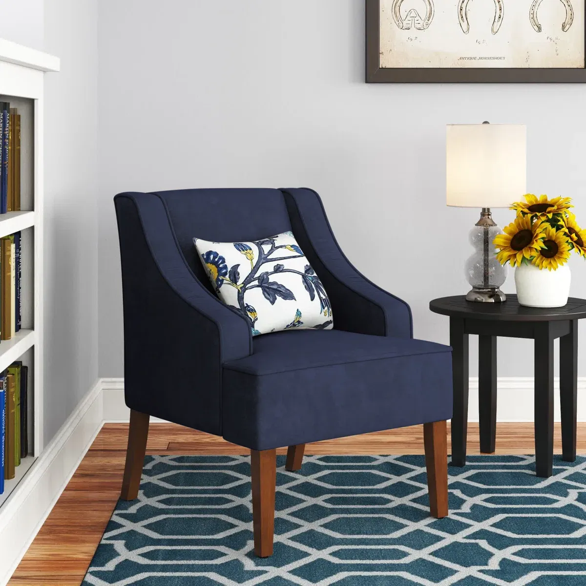  Fauteuil d’appoint Daryann – Design élégant en velours