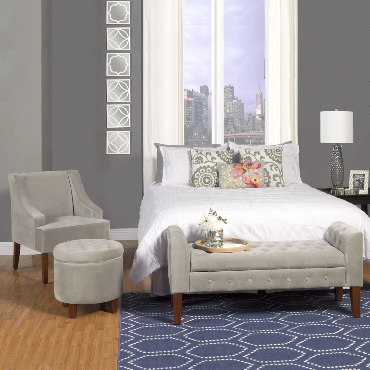  Fauteuil d’appoint Daryann – Design élégant en velours