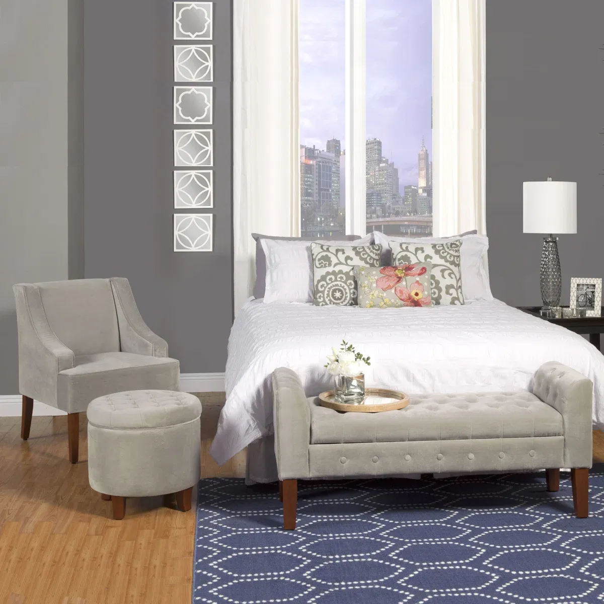  Fauteuil d’appoint Daryann – Design élégant en velours