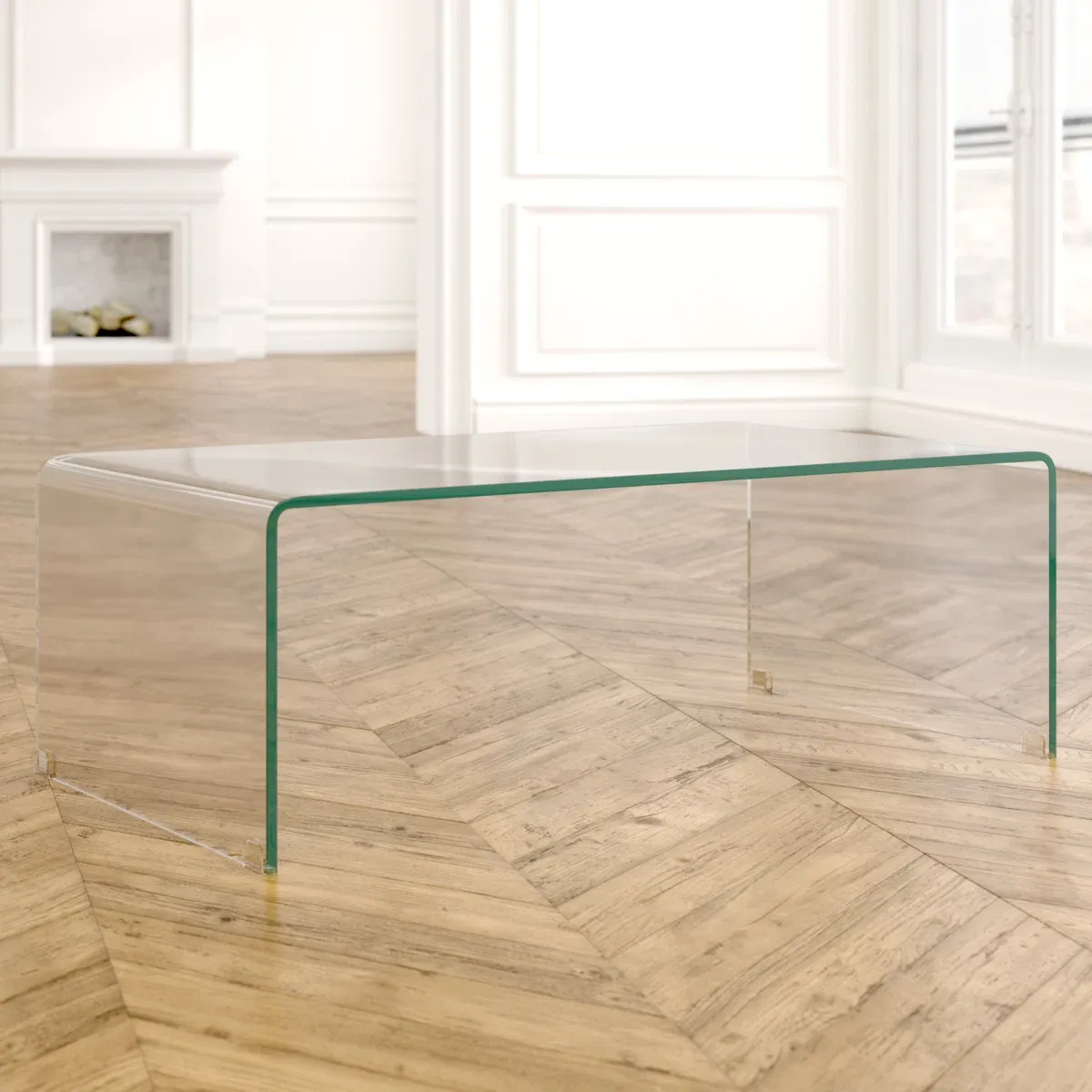 Table basse Dasher en verre – Élégance et transparence contemporaine