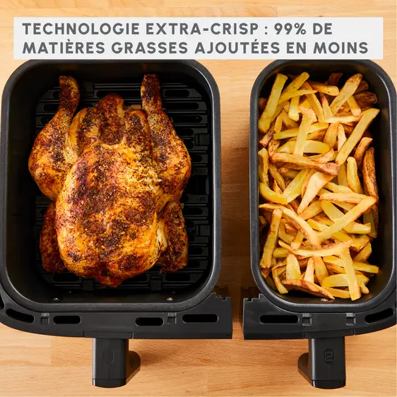 Moulinex Dual Easy Fry & Grill, 8.3L, Air fryer, Noir