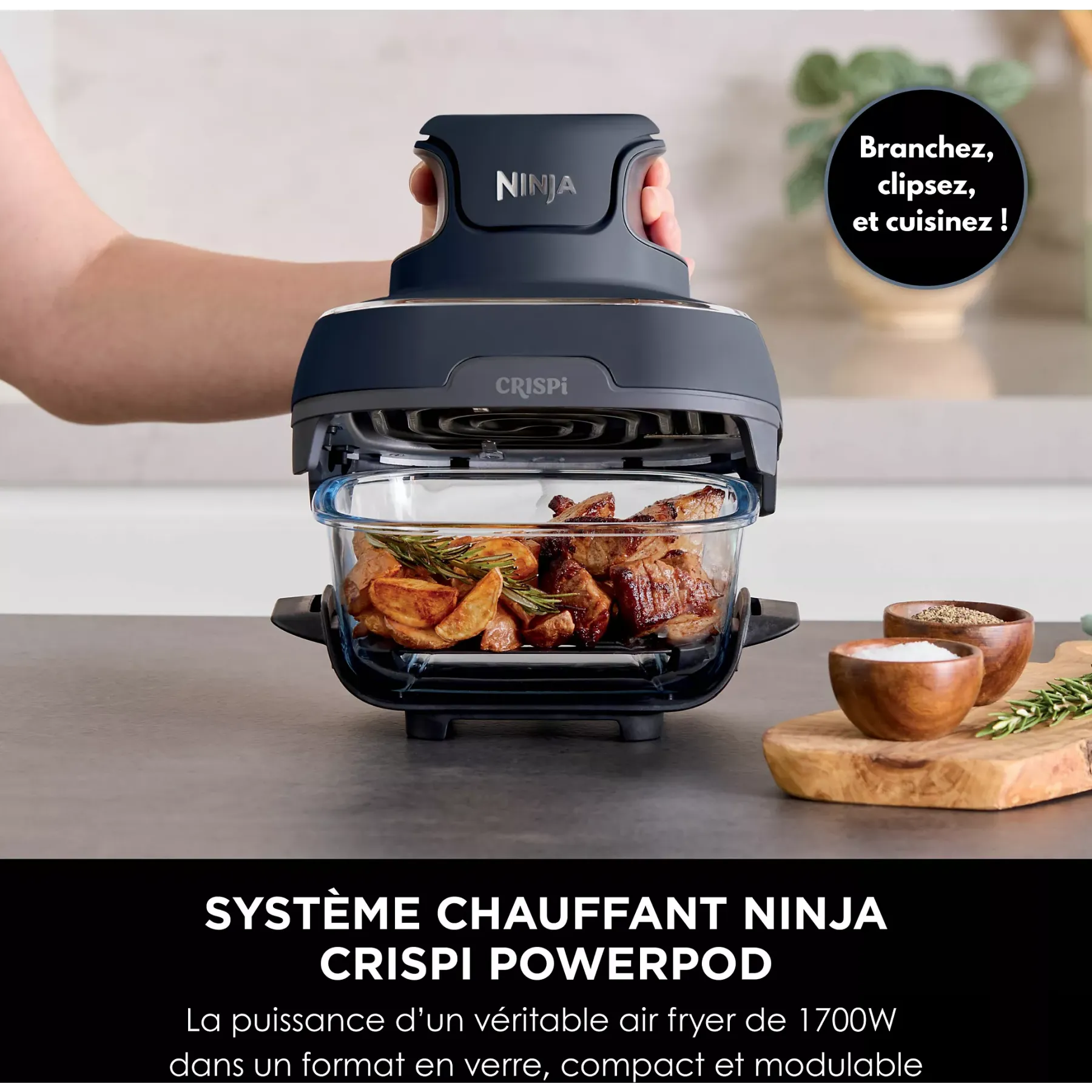 NINJA Friteuse sans huile NINJA CRISPi 4-in-1 FN101EUGY : La Révolution Culinaire Compacte