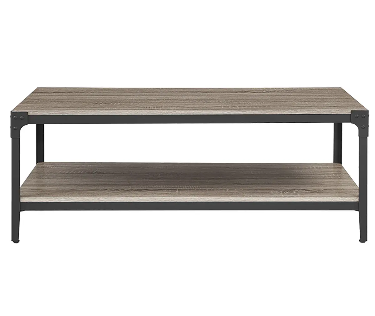 Table basse Feickert – Design bicolore avec étagère de rangement